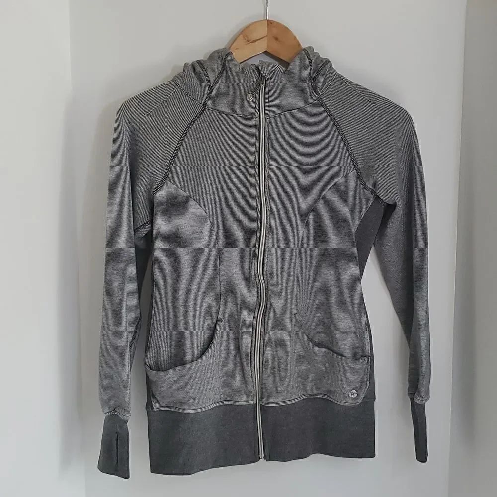 90 Degree by Reflex Women's Zip Up Hoodie Grey Size S